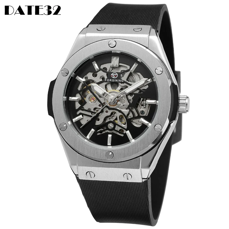 Luxury Automatic Mechanical Watch Hollow Steampunk Dial Men Mens Skeleton Watches Male Orologio Clock Hombre Relogio Masculino