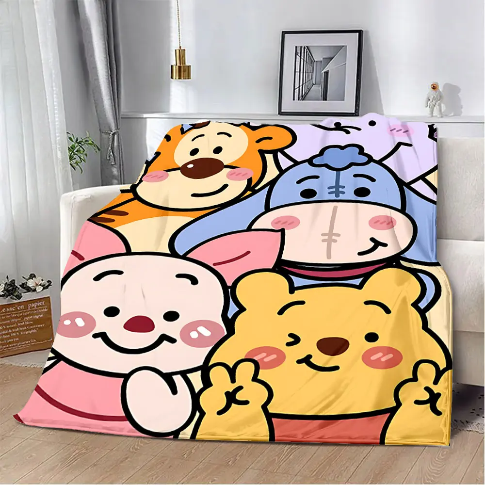 Disney Winnie The Pooh Printed Blanket Picnic Blankets Warm Blanket Soft and Comfortable Blanket Home Travel Birthday Gift 3