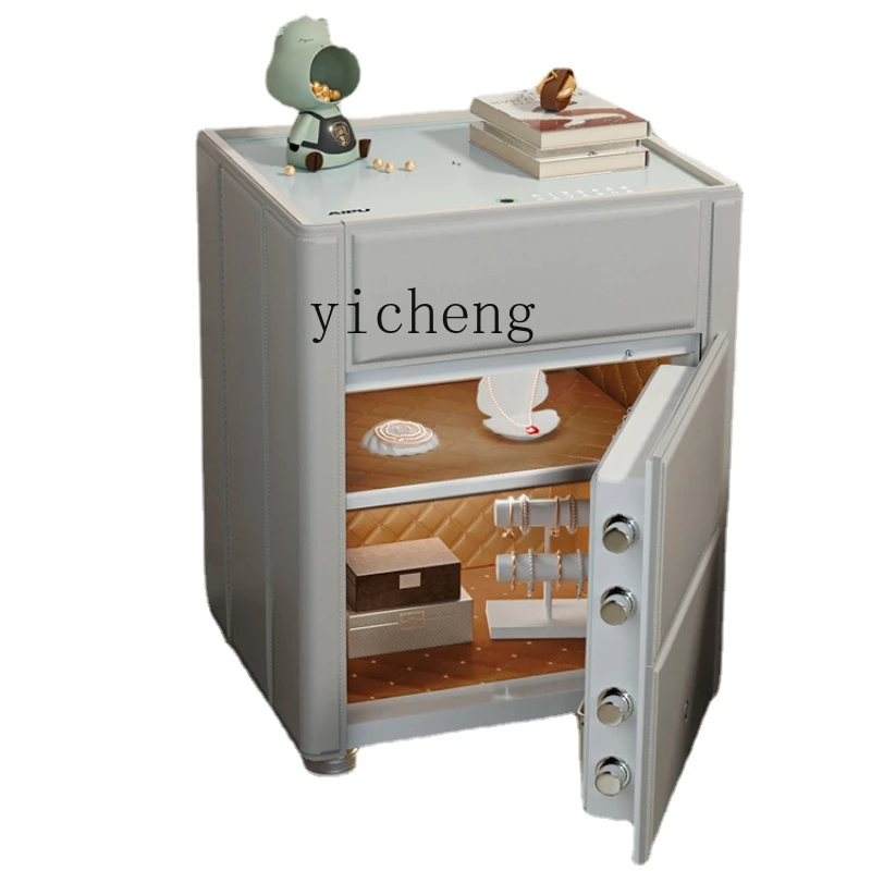 

Zc Household Bedside Table 55cm Fingerprint Password Smart Wifi Remote Prompt Multifunctional Safe Box