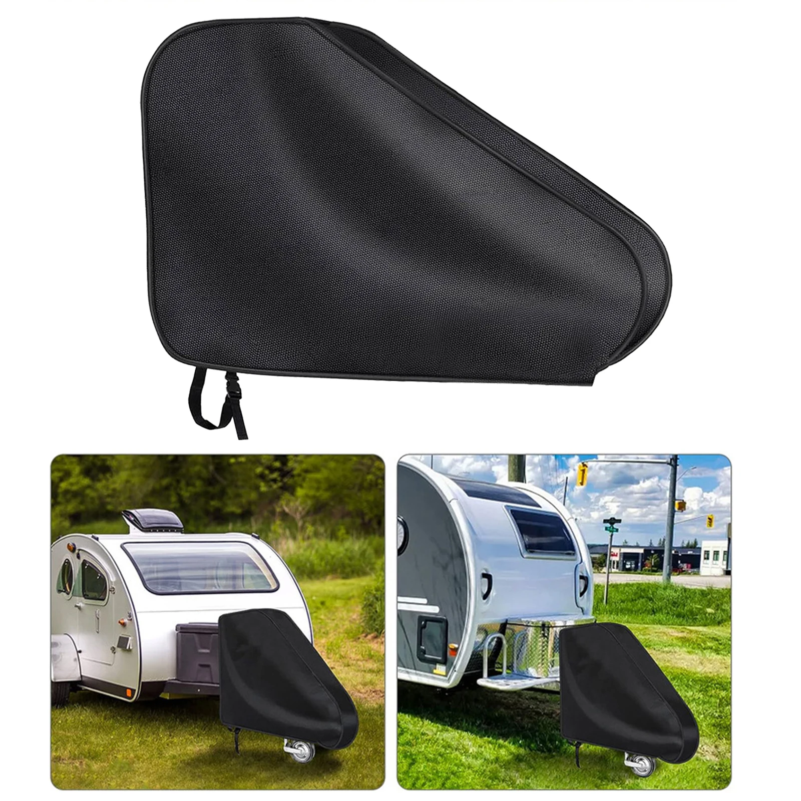 Caravan Hitch Cover Towing Hitch 600D Oxford Cloth Dustproof Rain Snow Protection RV Caravan Trailer Tow Cover
