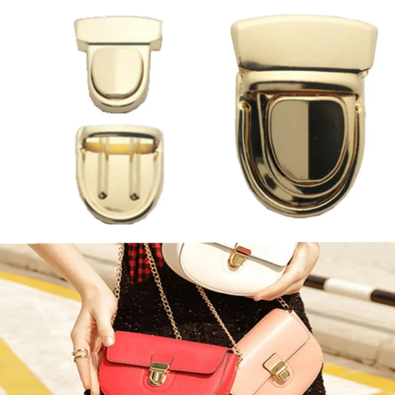 

Lock Clasp Metal Buckle Purse Buckle Fasteners Wallet Buckle Purse Metal Clasp Locks for DIY Craft Bag Accessories