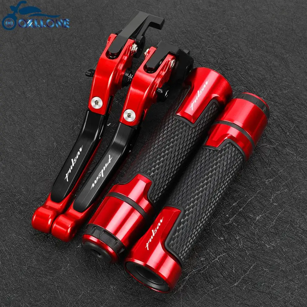 

For Bajaj Pulsar 200 NS/AS/RS/Dominar 400 Motorcycle Accessories Adjustable Clutch Brake Lever Handlebar Grips Ends CNC Aluminum