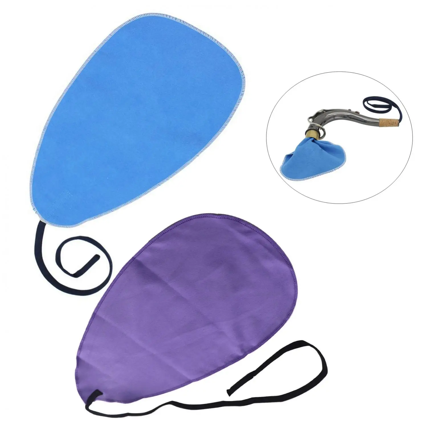 

Artificial Faux Suede Inner Chamber Cleaning Cloth for Saxophone / Flute / Clarinet Wind Instruments Cleaning with Rope