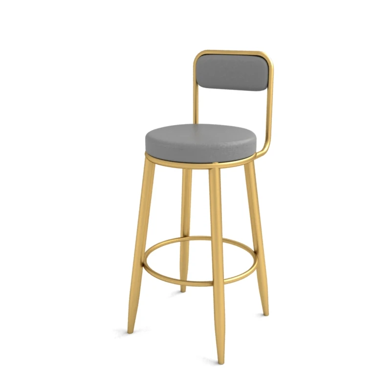Nordic home net red bar stool back bar chair modern light luxury golden