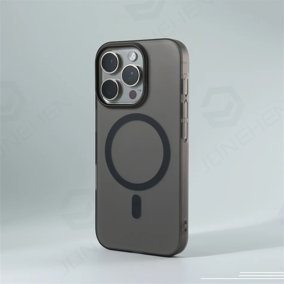 Desert Gold Matte Clear Ultra Thin Magnetic Wireless Charging Case