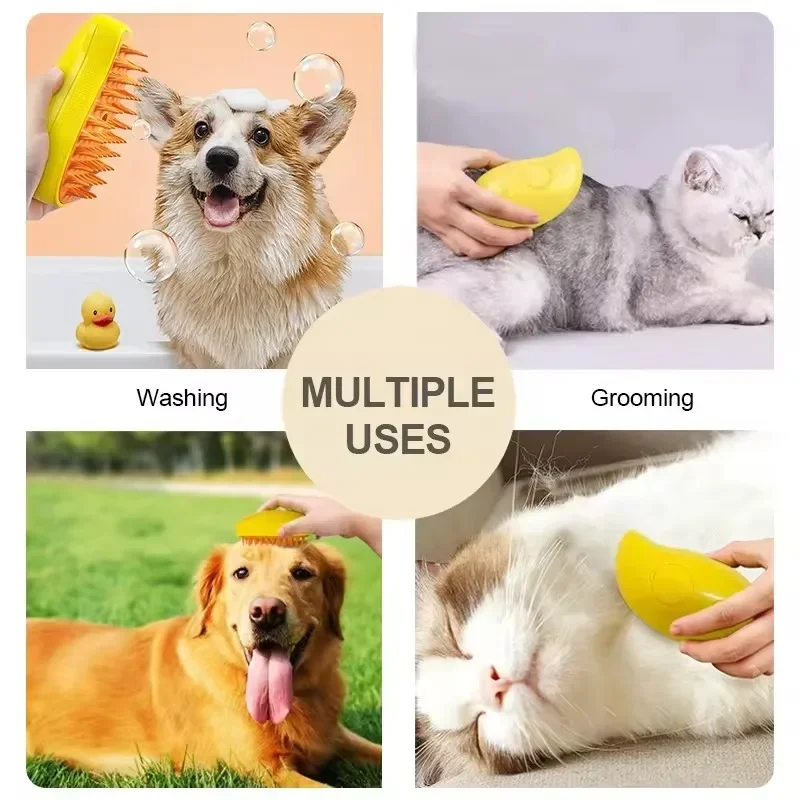 1/2 PC Pet Grooming Cats Comb Hair Dryer Brushes Dog Animals Accessories Silica Gel Care and Decorating Small Animal Spray Home - Image 2