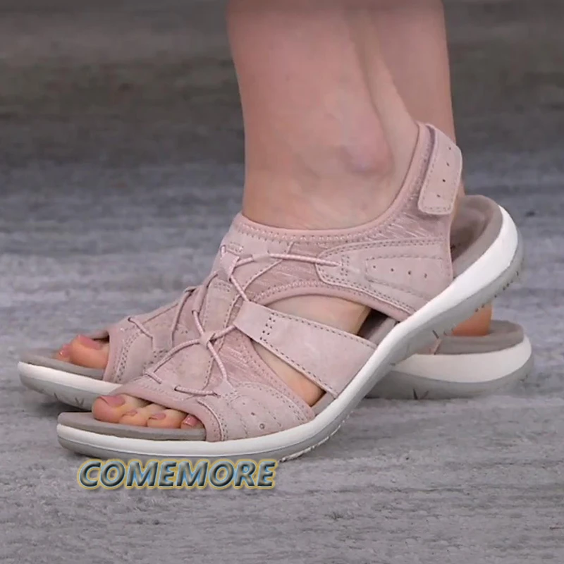 Sandalias deportivas con agujeros para Mujer, Calzado cómodo con punta abierta, antideslizante, recortado, suave, talla grande 45, Verano