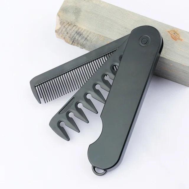 Multifuncional Portable Folding Pocket Combs Wide Tooth Oil Head Comb Beard Combing Barber Hair Clipper Comb Hair Styling Tools 4