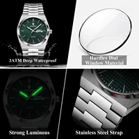 POEDAGAR luxe Original homme montre étanche en acier inoxydable lumineux montre pour homme Date semaine Quartz montres de mode pour hommes 4
