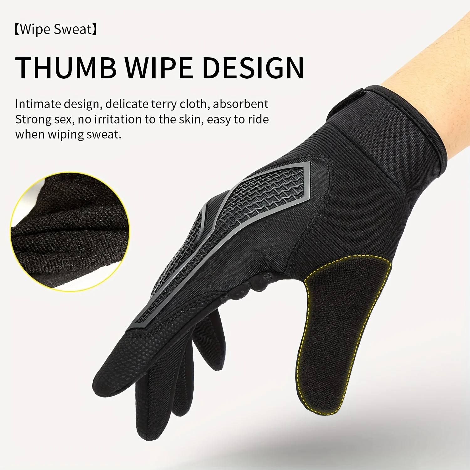 Sports Outdoor Spring and Autumn Bicycle Riding Gloves Long Fingers Ultra Fiber Sunscreen, Wear resistant, Anti slip 5