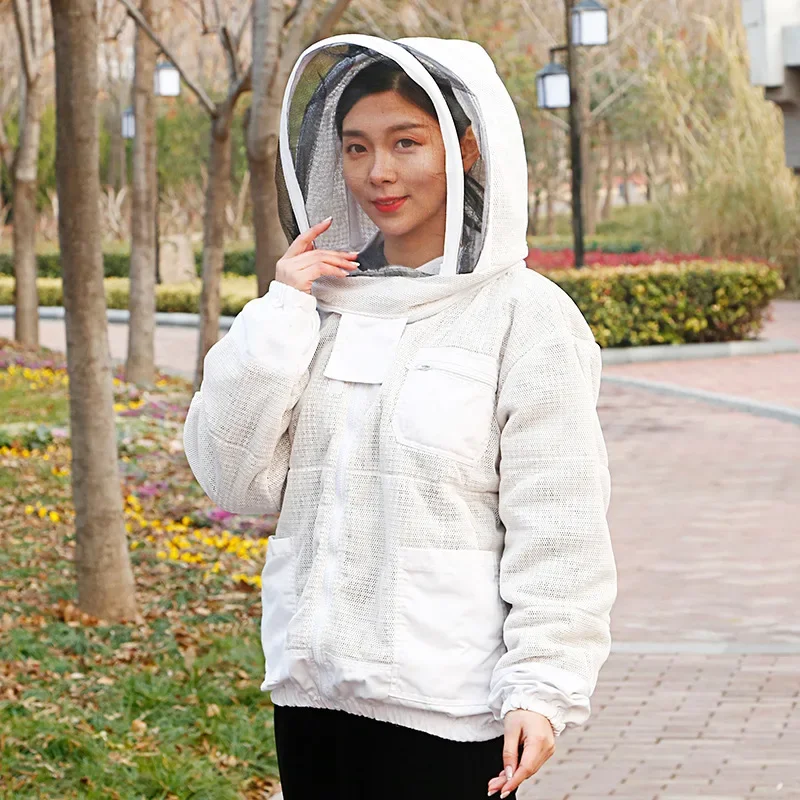 품질 양봉 재킷 대마 메쉬 환기 공간 양봉 의류 양봉가 보호 의류 안티 꿀벌 양복 양봉 도구