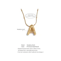 Yhpup Waterproof 26 English Letter Initial Name Pendant Necklace Stainless Steel 18K PVD Plated A to Z Charm Jewelry Wholesale 6