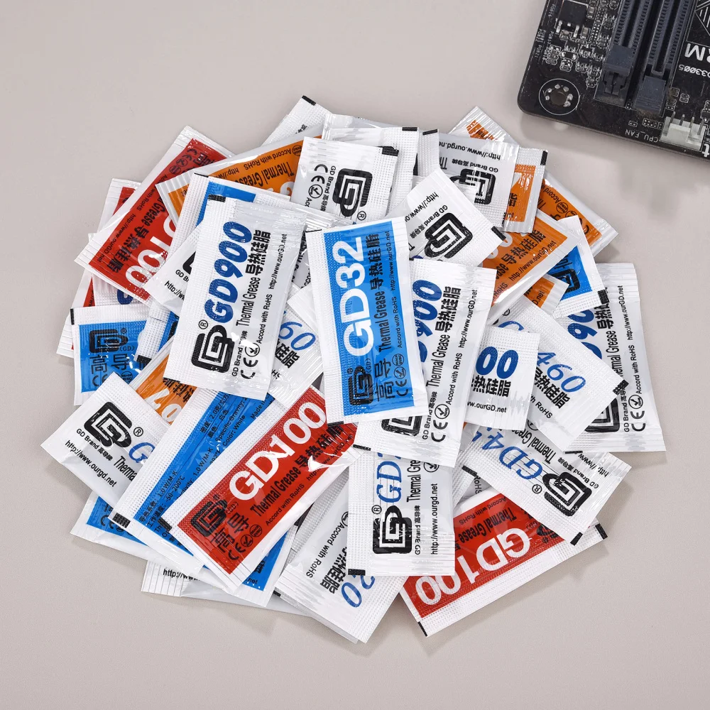 Description Picture 6 of item50pcs Thermal Conductive Grease Paste Silicone Plaster Heat Sink Compound For Cpu Computer GD900 Heat-Dissipating Silicone Paste