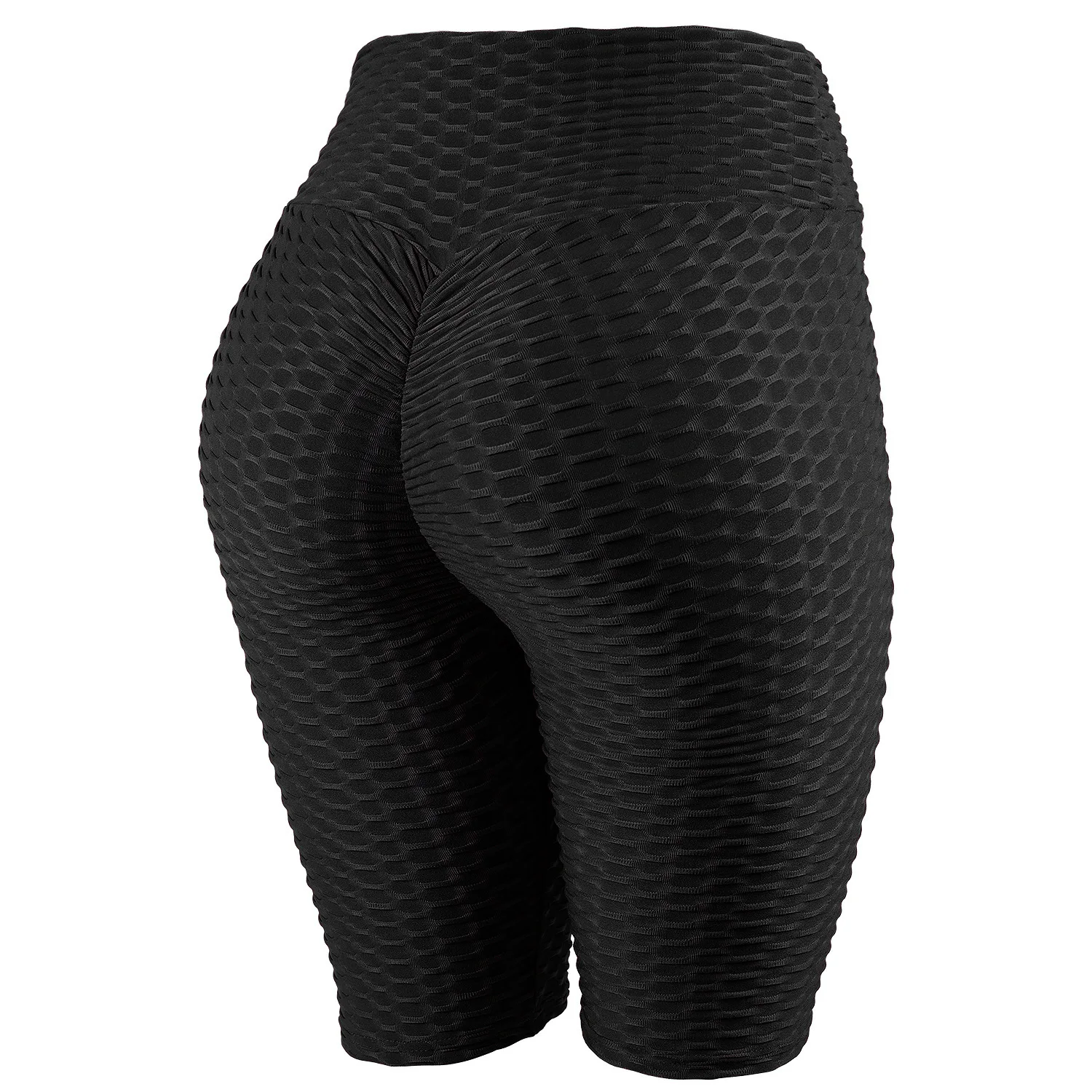 hotpants Scrunch Butt Sports Shorts Honeycomb Textured Wide Waistband Biker Shorts Anti Cellulite Plain Short Leggings Running Tights shorts women