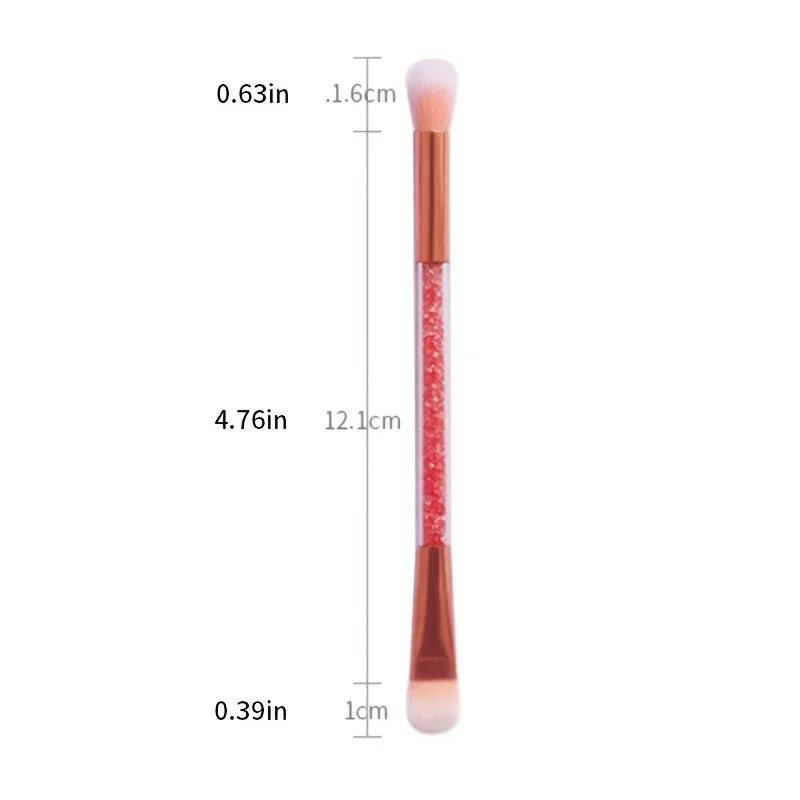 Description Picture 6 of itemDouble Head Eye Shadow Brush Halo Dye Makeup Brush Pink Crystal Handle Soft Hair Eye Beauty Tool Single Color Makeup Brush