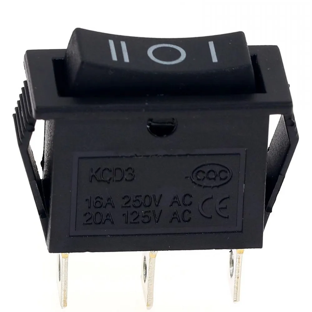 2 posições, 10A, 250V, 15A, 125V, AC,