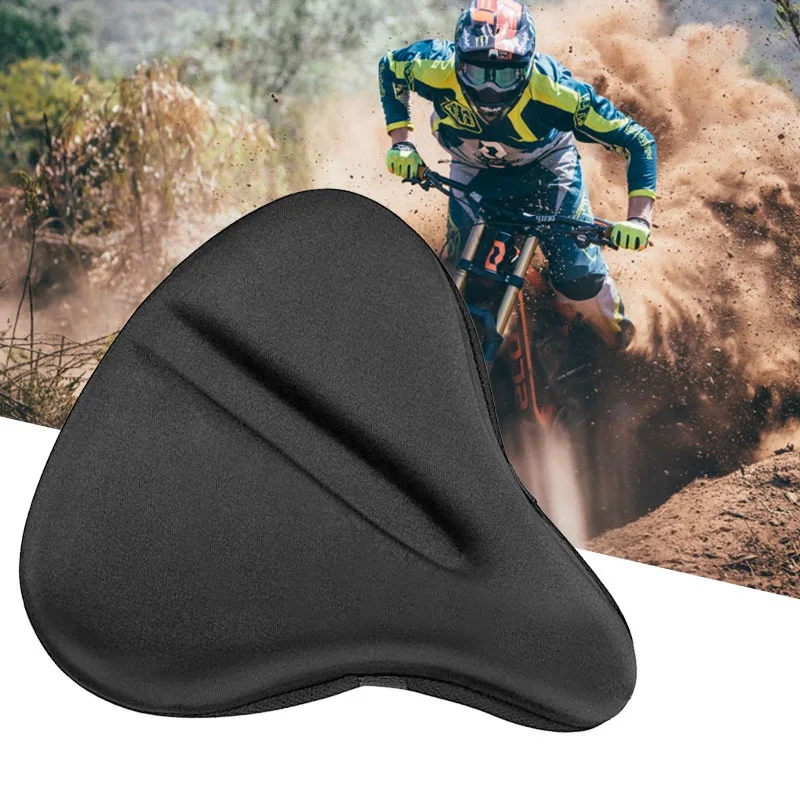 Hot Exercise Bike Seat Gel Cushion Cover Ergonomic design For Large Wide Bicycle Saddle Pad Bike Cycling Riding Accessories Part