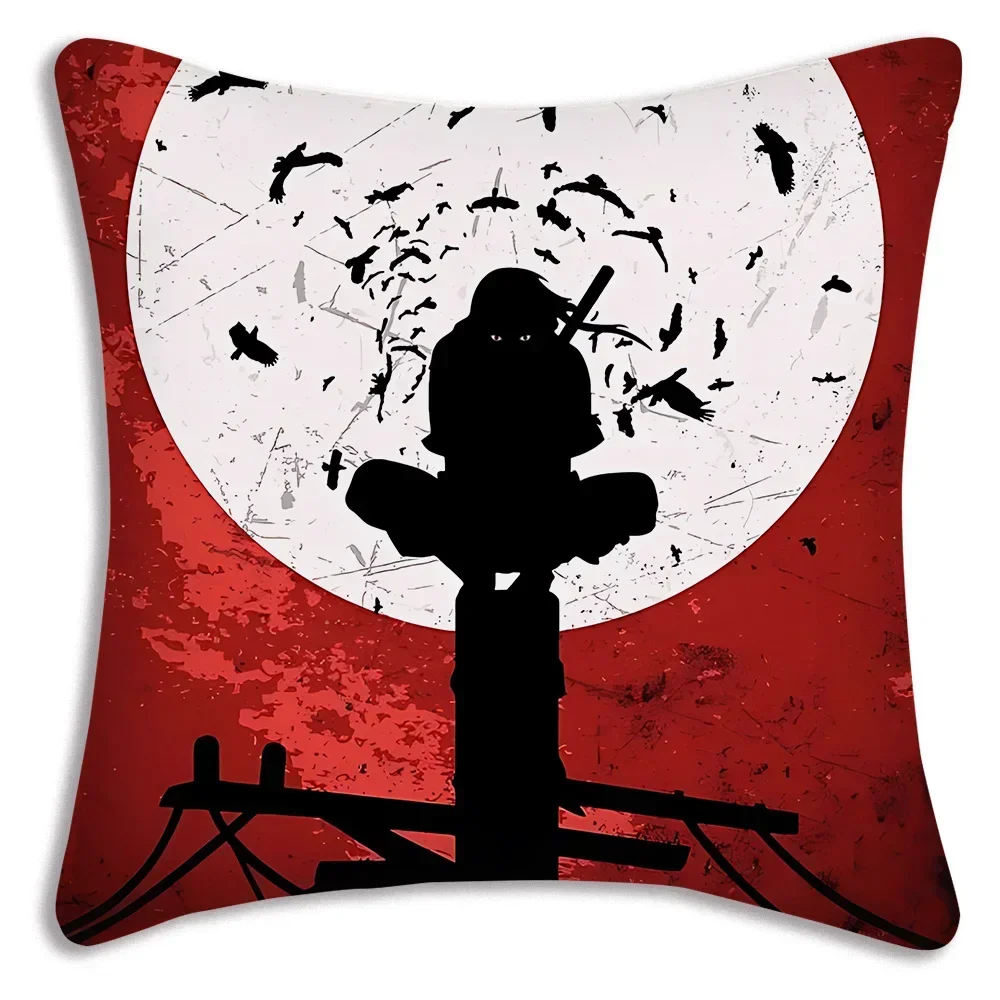 Anime Pillow Covers Cartoon Sofa Decorative Home Double-sided Printing Short Plush Cute Cushion Cover N-N-Narutos