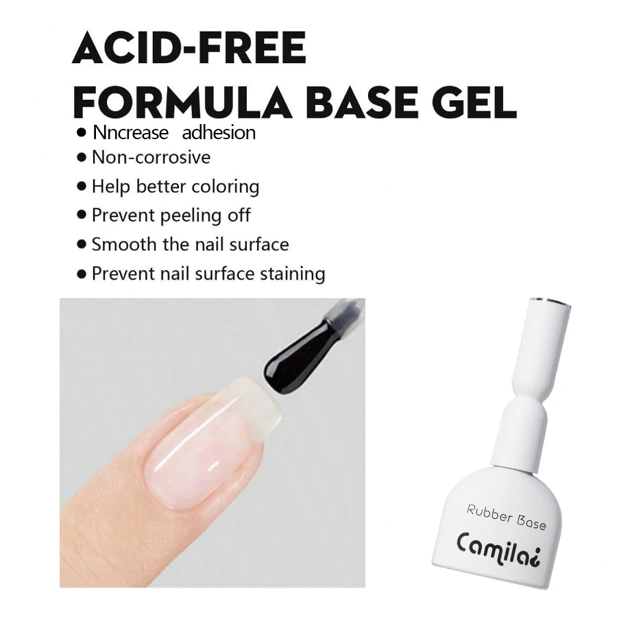 High quality Camila 16ml 14g 6pcs/box top coat base coat matte top rubber base uv gel nail polish for women gifts 2