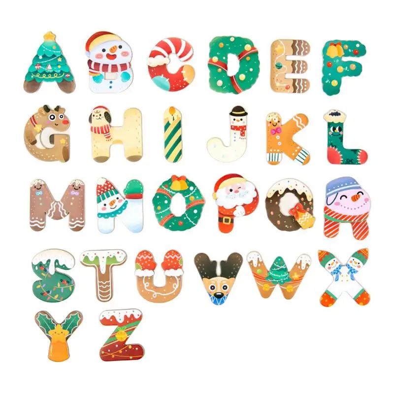 

Wooden Alphabet Magnets Cute Magnetic Letters 26Pcs Large Alphabet Magnets ABC Puzzle For Early Education Recognition Toy For