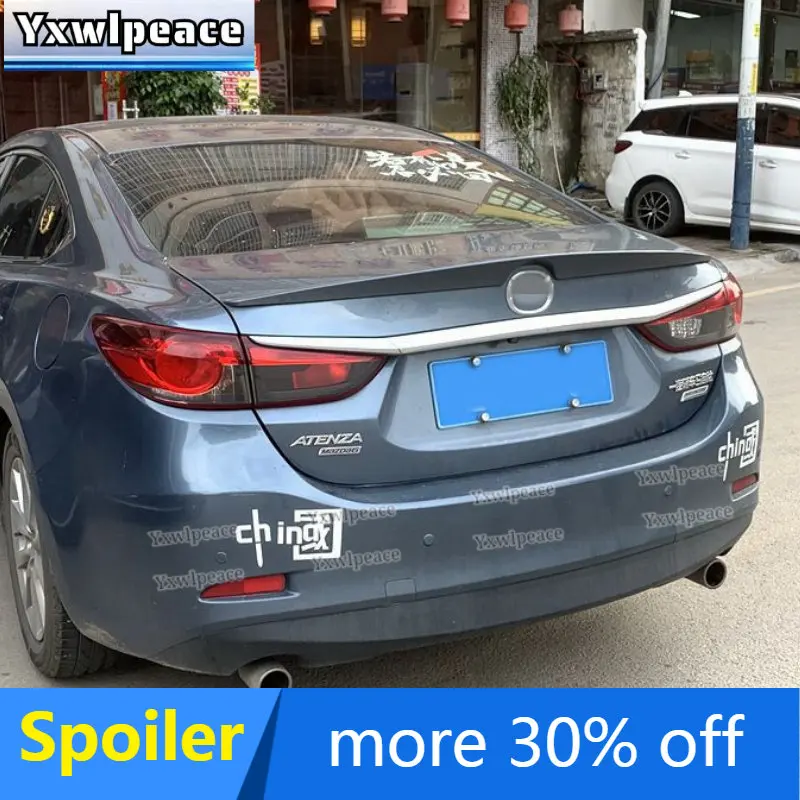 

For Mazda 6 Atenza 2014 2015 2016 17 18 2019 High Quality ABS Plastic Unpainted Color Rear Trunk Spoiler Trunk Wing Car Styling