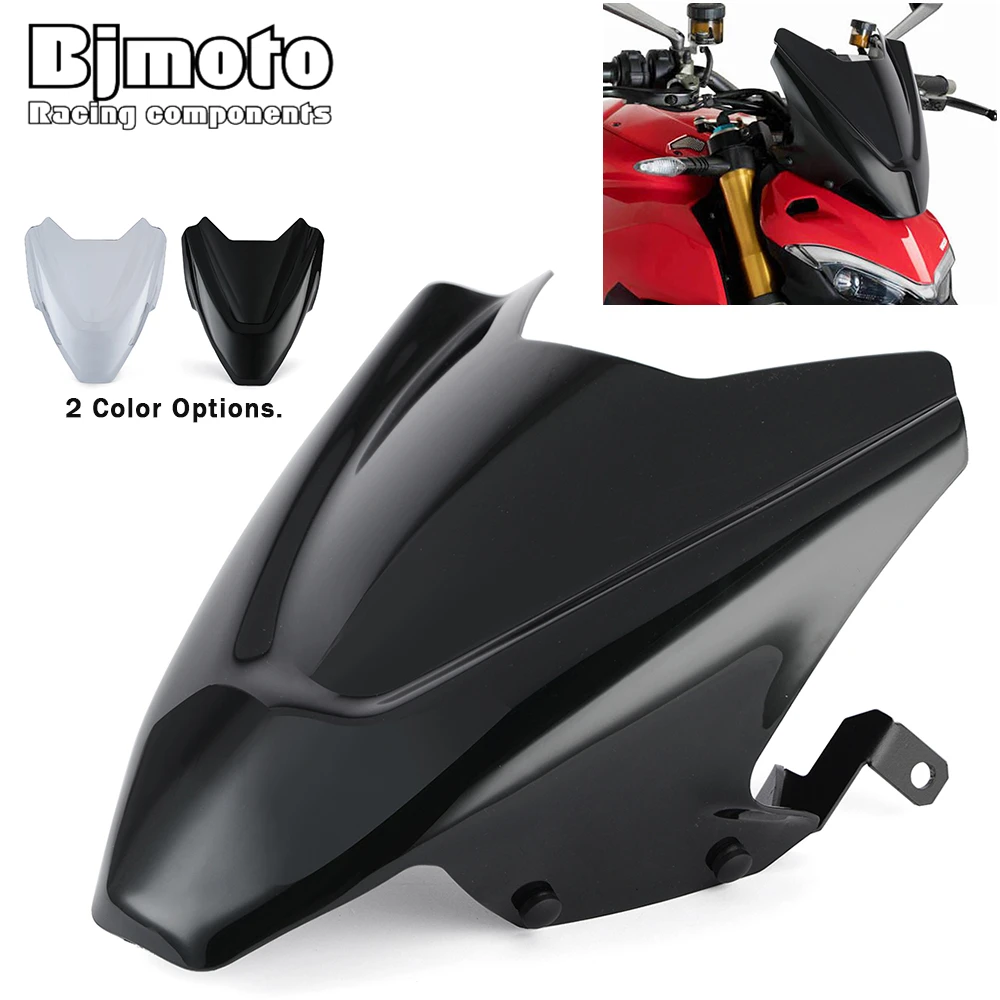 

Motorcycle Windshield For Ducati Streetfighter V4 S V4S 2020 2021 Windscreen Wind Deflector Protector
