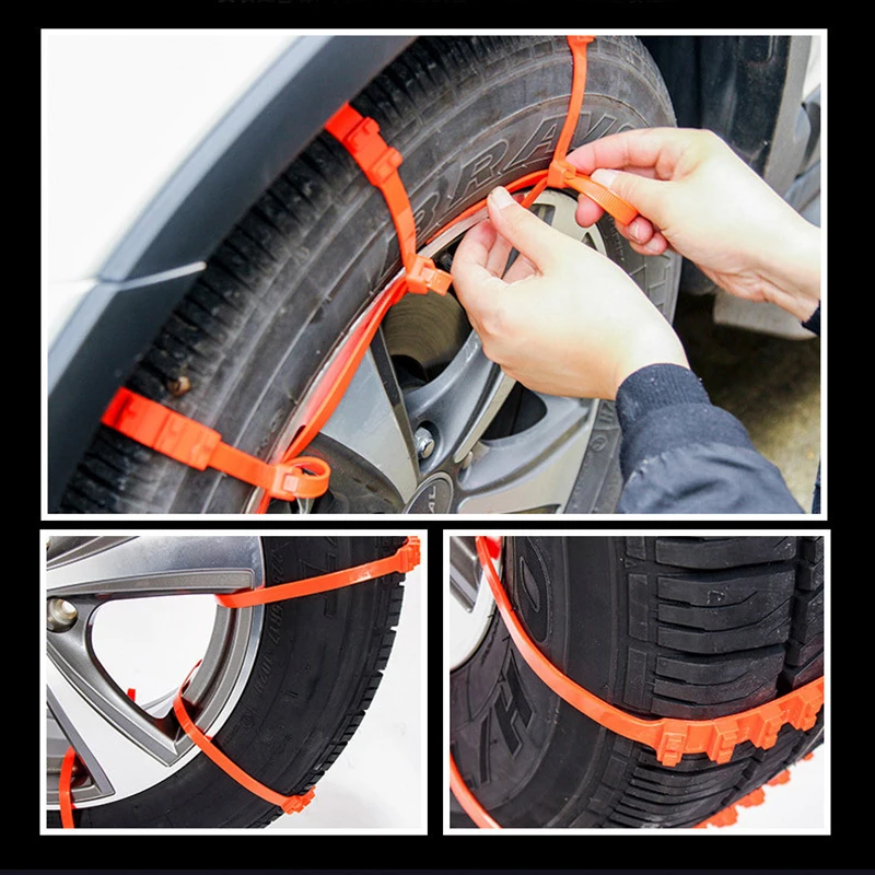 10/20Pcs Car Winter Tire Wheels Nylon Snow Chains Wheel Tyre Cable Belt Winter Outdoor Emergency Chain Snow Tire Anti-skid Chain