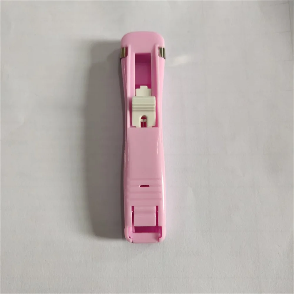 

Push Paper Clip Paper Pusher Set Fast Clam Clip Dispenser Transparent Pusher Supplement Clamping Desktop Stapler Office