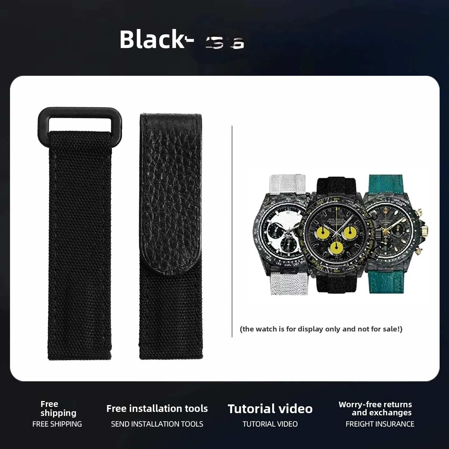 20mm Universal Nylon Canvas Watch Strap - Durable and Stylish Design