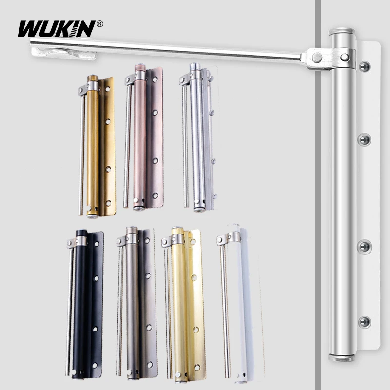 Automatic Door Closer Stainless Steel Concealed Door Spring Closer Silent Box Cabinet Wardrobe Silent Lock Furniture Hardware