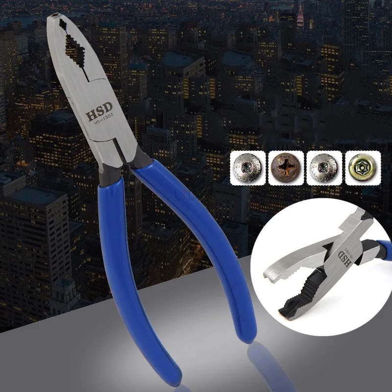 

1pc Screw Removal / Extractor Gripping Pliers with Unique Non-Slip Jaws for Quickly Extracting Damaged / Stuck Screws Hand Tools