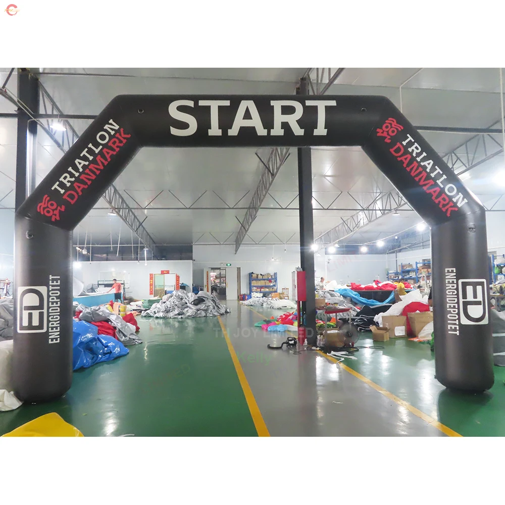 

Free Ship to 6x4m Black Start Finish Line Inflatable Archway for Sale Sealed Entrance Door Arch Gate for Outdoor Events
