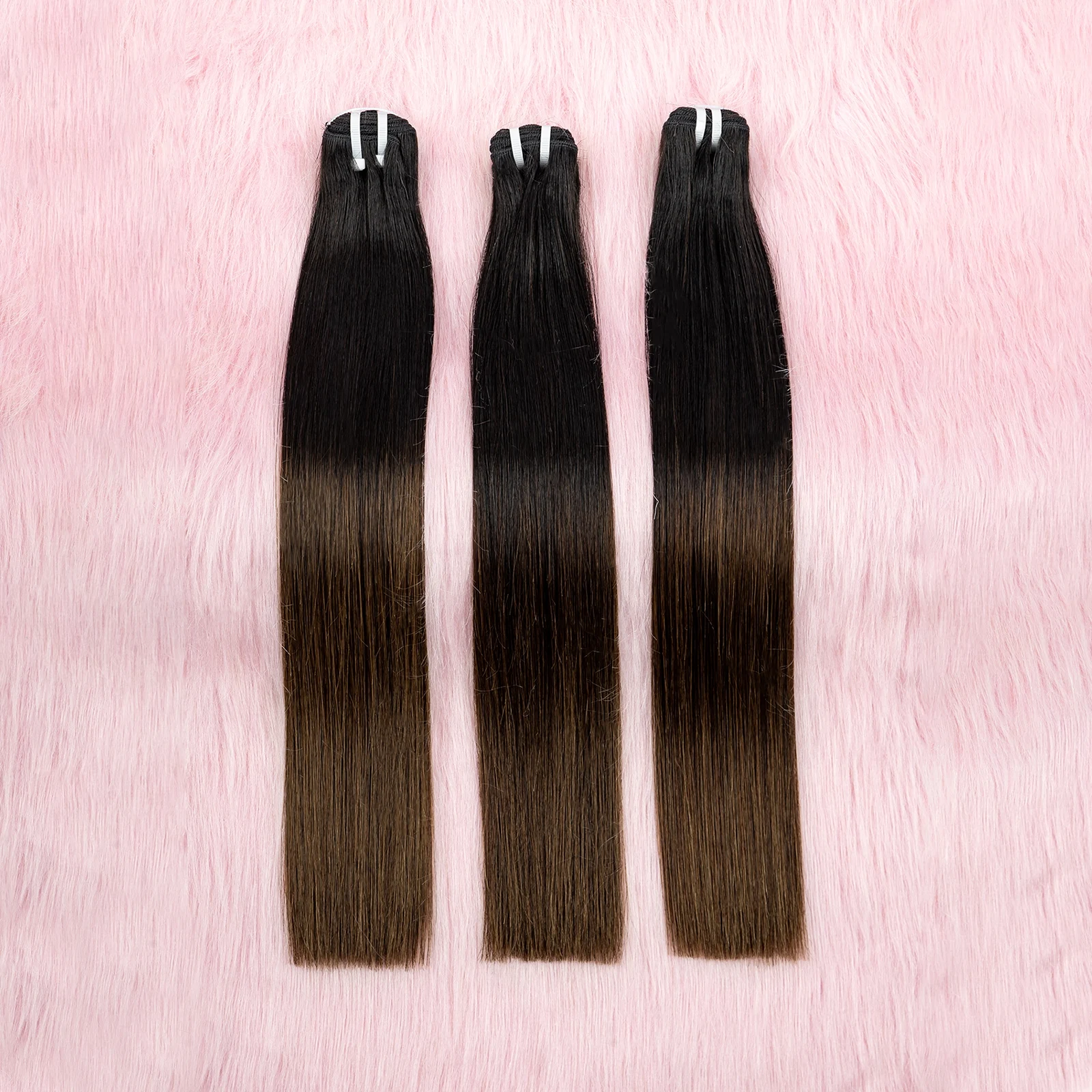 16A Double Drawn 1BT4 Ombre Vietnamese Bone Straight Human Hair Bundles 100% Unprocessed Raw Virgin Hair Extensions for Women