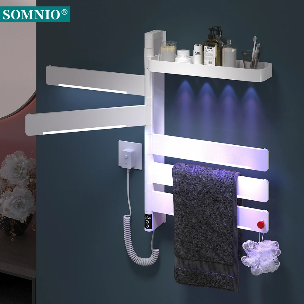 

Towel Rail Touch Panel Towel Rack Bathroom Accessories With 45°C-65°C In Smart Control Towel Warmer For Home