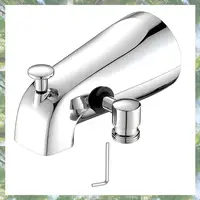 ก๊อกน้ำอ่างอาบน้ำพรีเมียมพร้อมตัวเปลี่ยนทิศทางน้ำ, ก๊อกน้ำอ่างอาบน้ำพร้อมตัวเปลี่ยนทิศทางน้ำสำหรับฝักบัวและประแจหกเหลี่ยมเหมาะกับท่อทองแดงขนาด 1/2 นิ้ว, 5.3 นิ้ว 1