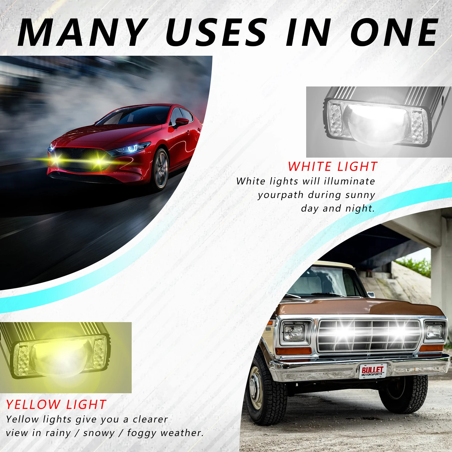 Additional Motorcycle Driving High/Low Len Fog Lamps Long Range Auxiliary Motocr