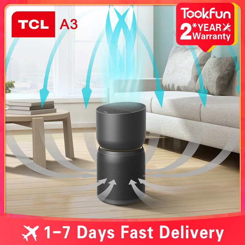 45.24€ 85% OFF|TCL Breeva A3 Air Purifier Anion Negative Ionen UV C sterilisation Hohe Effizienz Geräuscharm Filtration Luft Ionisator Lufterfrischer| | - AliExpress