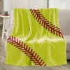 1pc Softball Pattern Blanket Fleece Throw Blankets 127.0X152.4 cm For Bed Couch Sofa 3