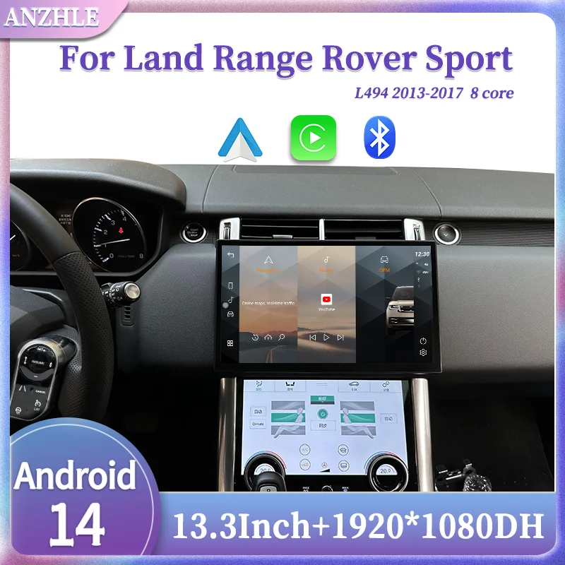 13.3-inch Android 14 Multimedia Player Radio Carplay for 2013-Range Rover Sport L494 retains original feature menu car multimedia player,car radio