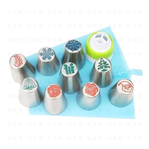 

Kitchen Baking Tool Piping Tips Cake Decoration Christmas Tree Cake Nozzle Cake Pastry Stainless Steel Baking Tools
