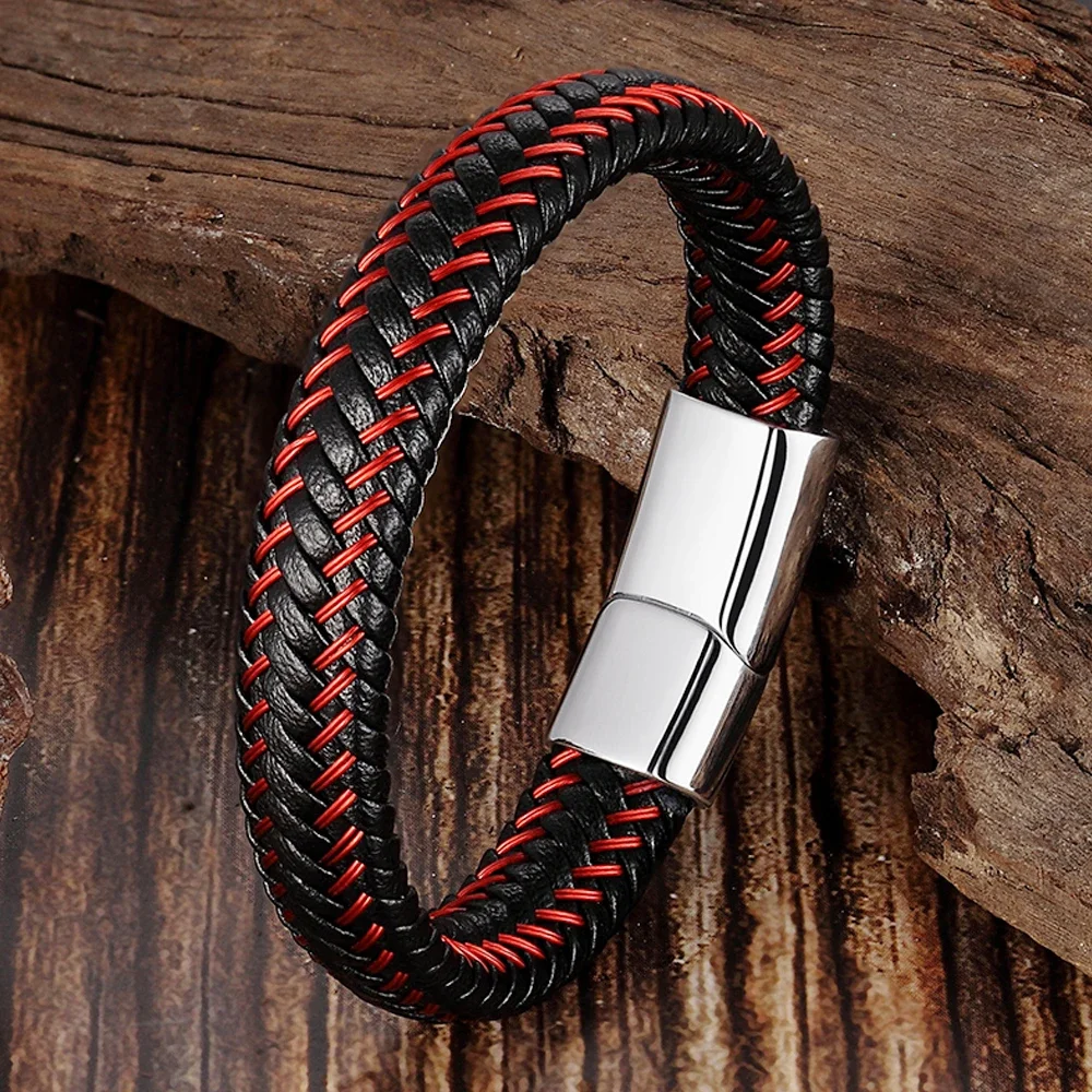 Red Leather Bracelet 6