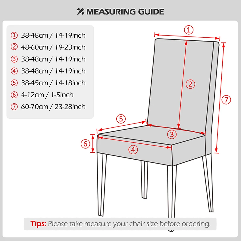 Velvet Elastic Removable Anti-dirty Jacquard Stretch Chair Covers for Dining Room Kitchen Hotel 1/2/4/6 Pcs