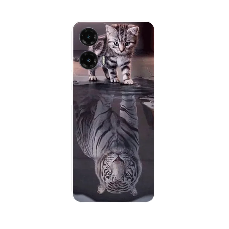 Cute Cartoon Silicone Back Cover with Soft TPU Bumper
