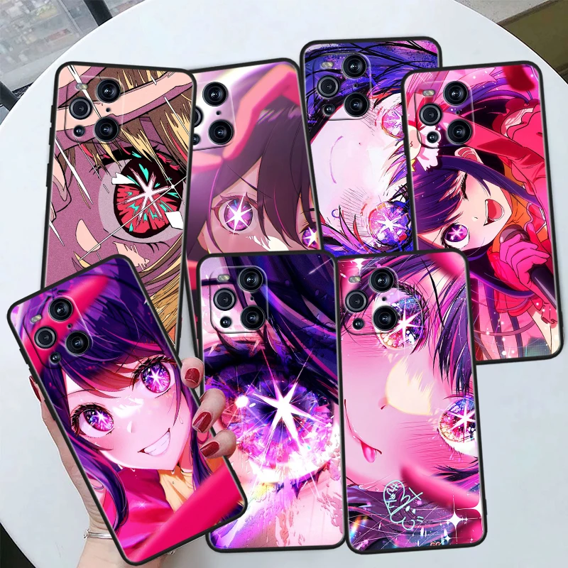 

OSHI NO KO Anime For OPPO Find X6 X5 X3 X2 F21S F21 Pro Lite Neo Black Silicone Fundas Soft Cover Capa Phone Case