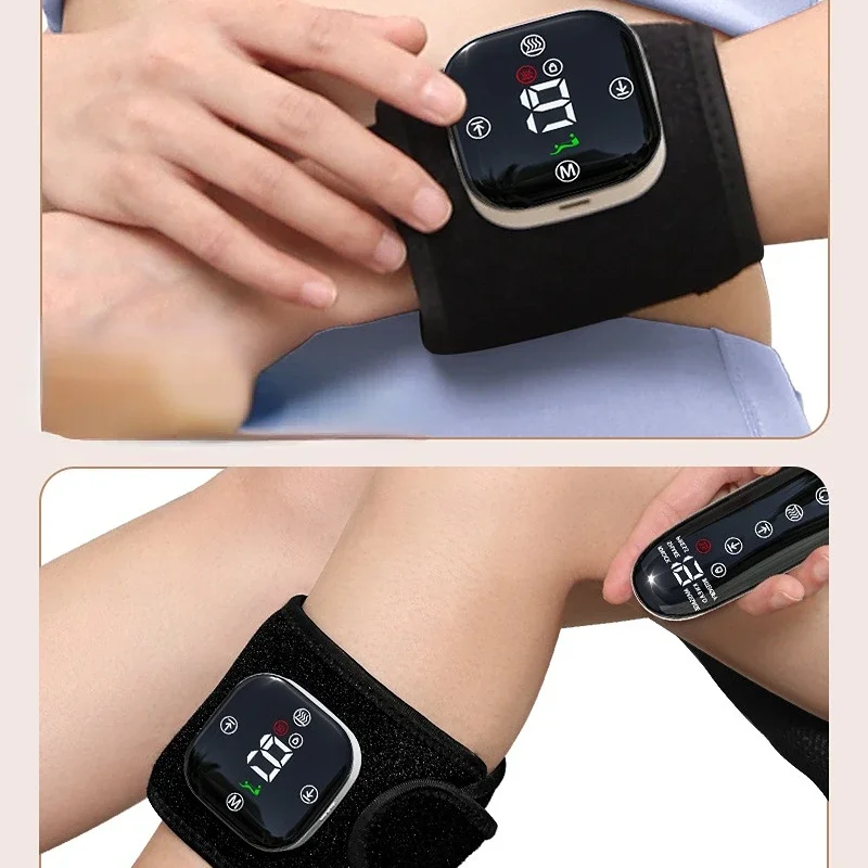Multi-Function Heated Wrist Massage Joint Wristband Air Pocket Vibration Kneading Hot Compress Meridian Physiotherapy Instrument
