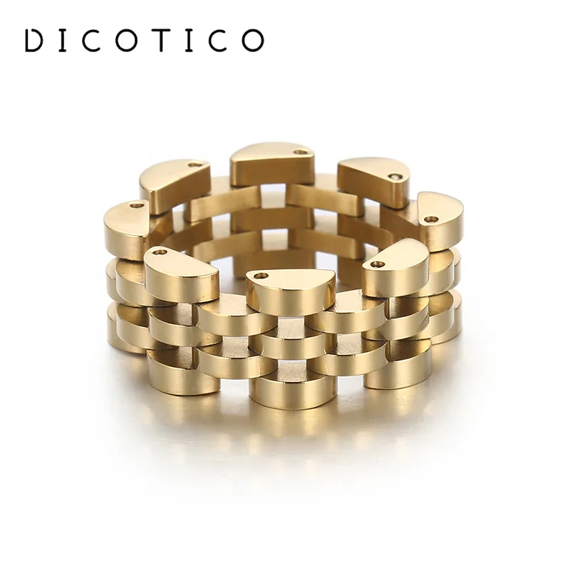 남녀공용 스테인리스 스틸 시계 밴드 체인 반지, 웨딩 밴드, 여러 가지 색상, 보석 선물, 신제품 