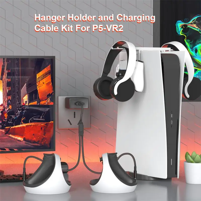 Accessorio Cavo Per Accessori Di Gioco Ps5 Per Ps5-Vr2 Robusto E Stabile Per Stazione Di Montaggio In Vetro Vr2 Per Supporto Vr Bianco Ps5/Ps Vr2