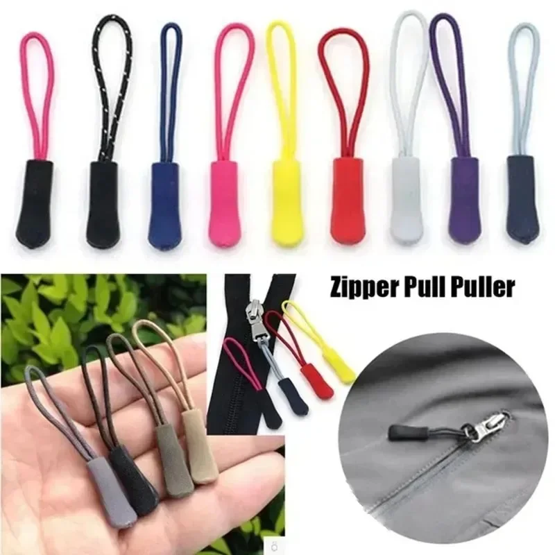10 stücke Zipper Pull Puller Ende Fit Seil Tag Ersatz Clip Gebrochene Schnalle Fixer Zip Cord Tasche Koffer Zelt Rucksack reißverschluss Kopf – Detail 1