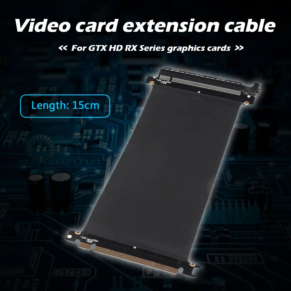 PCIe 익스텐션 케이블 플라스틱 금속 PCIe 3.0 그래픽 카드 익스텐션 케이블 라이저 카드, 유연한 리본 익스텐더