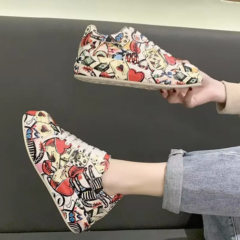 Vulcanized Shoes Women Casual Sneakers Fashion Flat Lace Up Outdoor Walking Sport zapatillas deportivas mujer zapatos de mujer